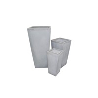 3 Set Tapered Pots Grey