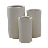 3 Set Cylinder Pots Cream