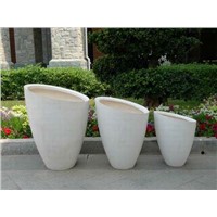 3 Set Round Taper Pots Cream